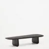 Mesa de centro Pirita de madera maciza de roble con - acabado negro, 146 x 56,5 cm FSC 100% en Marrón - Mesas de living, Uruguay | Kavehome, vista 1 de 8