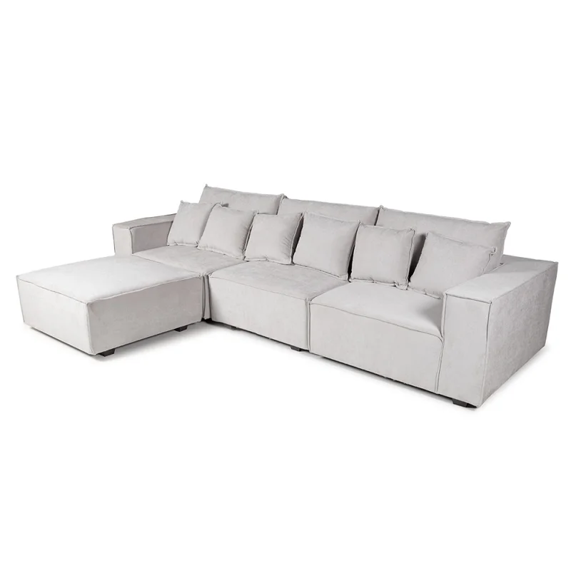 Sofá Modular Maia (4 módulos) - Tela Microfibra - 12073 (Greige) en Beige - Sillones y sofás, Uruguay | Nyr, vista 8