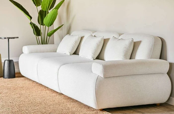 SILLON FOA - LINO ANTIMANCHAS - 3 MTS en Blanco - Sillones y sofás, Uruguay | La Iberica, vista 10
