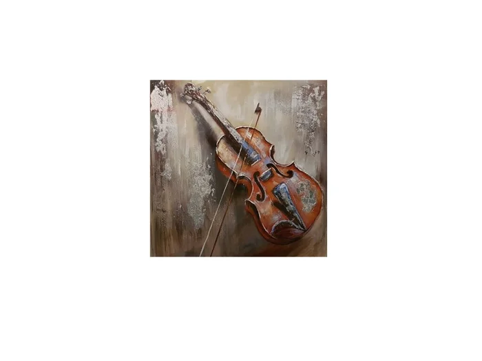 Oleo Decorativo Violín en Marrón - Decoración de pared, Uruguay | Finkel