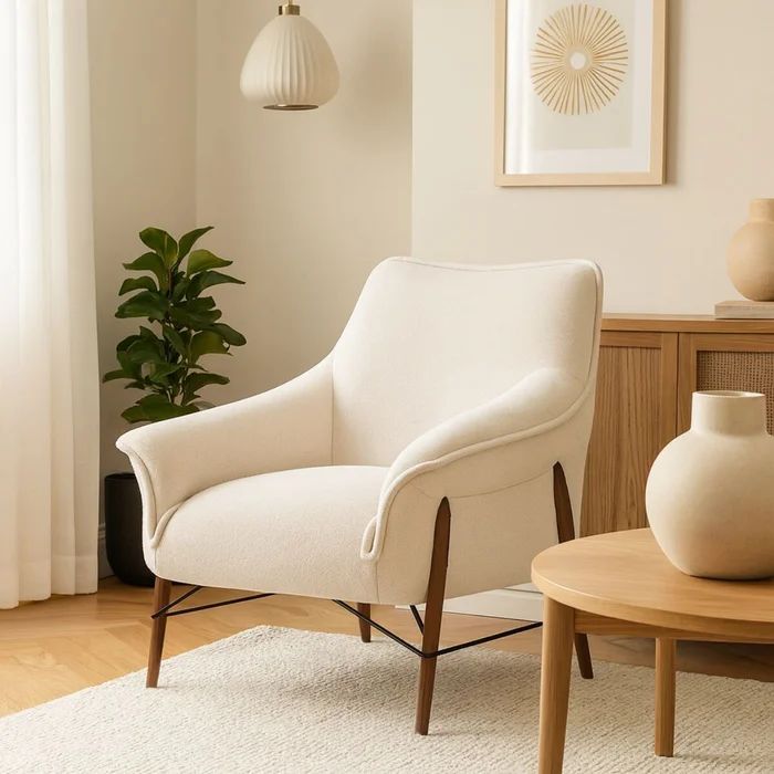 Poltrona VENUS Beige en Beige - Butacas, banquetas y puffs, Uruguay | Viasono