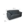 Sofá 3 Cuerpos Aguai Gris - Mesas de arrimo, Uruguay | Muebles Express, vista 3 de 3