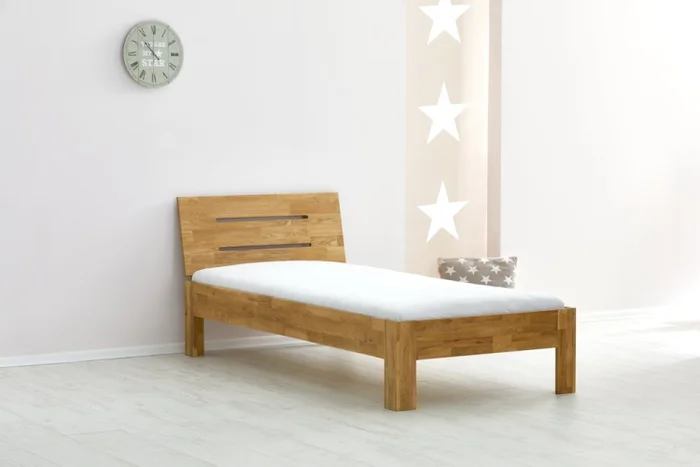 Estructura cama OLSKER 1 Plaza 90x190 color roble natural en Madera natural - Dormitorio, Uruguay | JYSK, vista 2