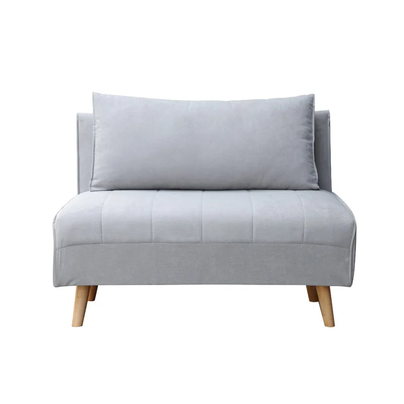 Sofa Cama Plaza Y Media Plegable Tela Patas De Madera en Gris - Sillones y sofás, Uruguay | Soy Hogar