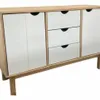 Comoda/Encimera 2P y 3C Mel/Gris Linea Nordica en Madera Maciza - Cómodas, Uruguay | Que Sal Muebleria, vista 3 de 14