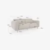 Sofá Singa 3 Plazas - Beige 215 Cm en Beige - Sillones y sofás, Uruguay | Kavehome, vista 9 de 9