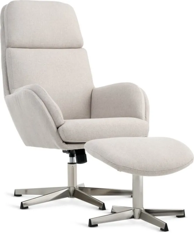 Sillón/apoya pies TANKEDAL beige en Madera natural - Butacas, banquetas y puffs, Uruguay | JYSK
