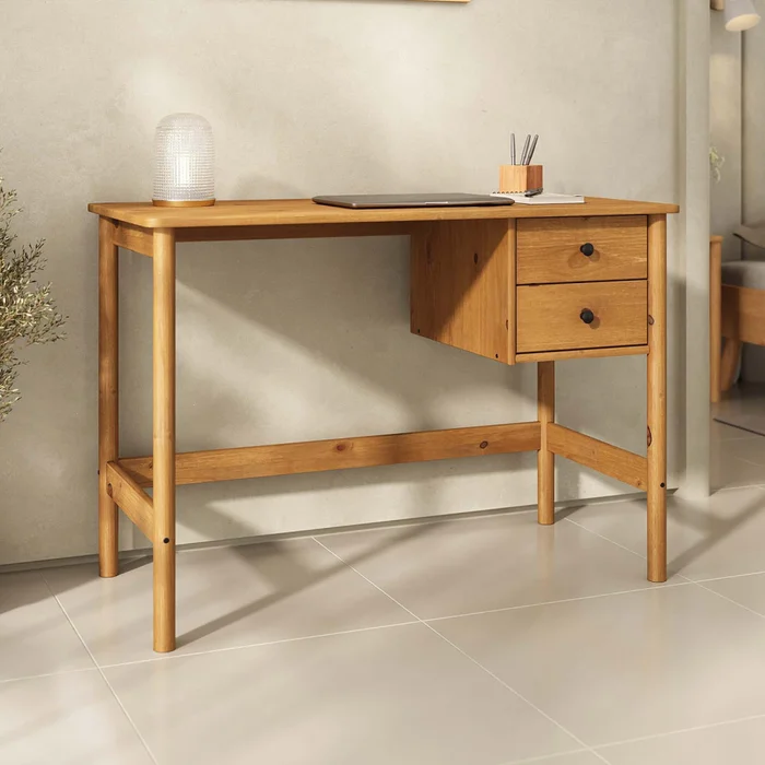 Escritorio Madera Marron Virgilio en Marrón - Escritorios y sillas de escritorio, Uruguay | Divino