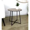 MESA AUXILIAR REDONDA 40X40X40CM MADERA Y METAL en Madera natural - Mesas de comedor, Uruguay | Decohogar, vista 2 de 3