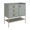 Comoda Multifuncional – Verde / Pie Dorado - Cómodas, Uruguay | Berna home, vista 1 de 2