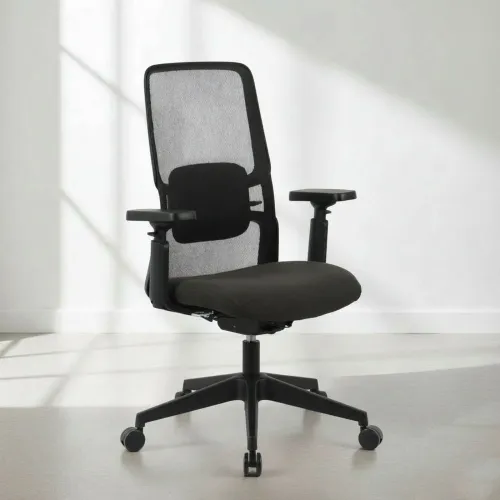 Silla De Oficina Malla-y-polipropileno Negro M2 en Negro - Escritorios y sillas de escritorio, Uruguay | Divino