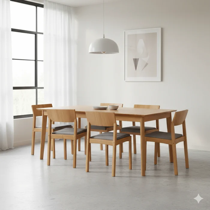 Mesa de Comedor Less 2,20mt en Madera natural - Mesas de comedor, Uruguay | Casa Brava, vista 2