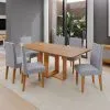 Juego De Comedor 6 Sillas Mdp Sillas Tampizadas en Gris - Mesas de living, Uruguay | Soy Hogar, vista 3 de 6