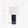 Lámpara de mesa Toneric de cerámica con acabado - azul y algodón en Azul - Lámparas de mesa, Uruguay | Kavehome, vista 7 de 7