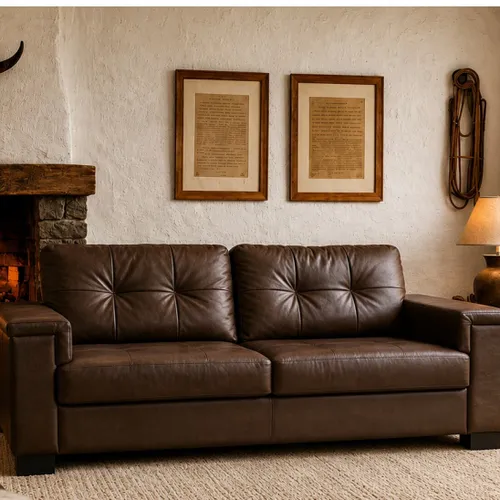 SOFA MALASIA 2 CUERPOS CH8514 en Marrón - Sillones y sofás, Uruguay | Alfa Ventas