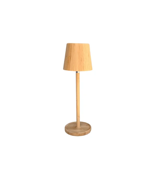 L. MESA RECARGABLE MONTREAL 15X32 en Madera natural - Lámparas de mesa, Uruguay | Más Infinito Casa
