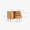 Aparador Lenon - 1 puerta y 3 cajones de madera y chapa de roble 105 x 84 cm FSC MIX Credit en Madera natural - Aparadores y recibidores, Uruguay | Kavehome, vista 9 de 9