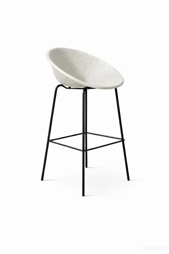 BANQUETA ALTA PANAL BLANCA PP/METAL en Blanco - Butacas, banquetas y puffs, Uruguay | Alfa Ventas, vista 2