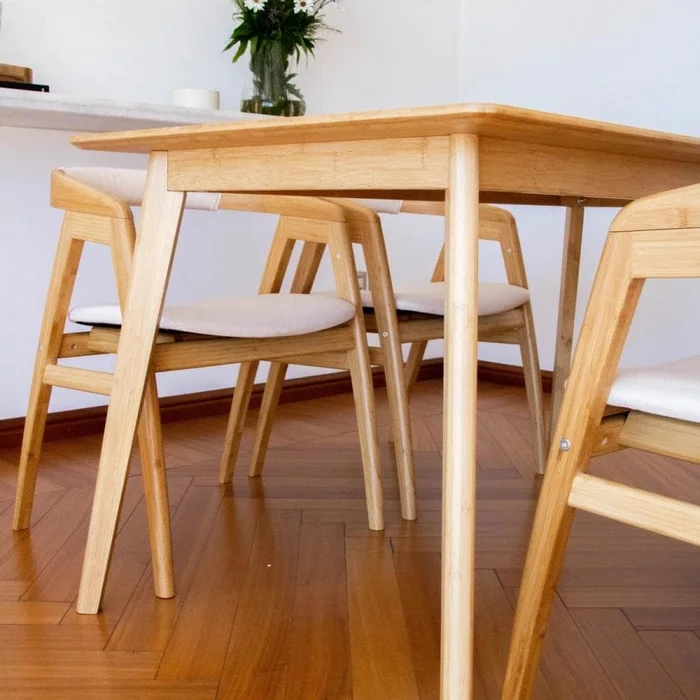 Mesa Livorno en Madera natural - Muebles, Uruguay | Uruguay Bamboo, vista 6