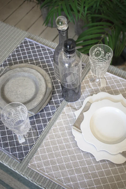 INDIVIDUAL ROMBOS BEIGE O GRIS - Textiles, Uruguay | Sentido Jose Ignacio, vista 4