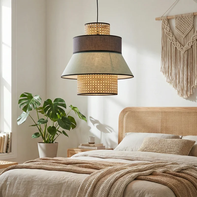 Chroma Rattan – Grey & Mint en Multicolor - Lámparas colgantes, Uruguay | La Perla, vista 4