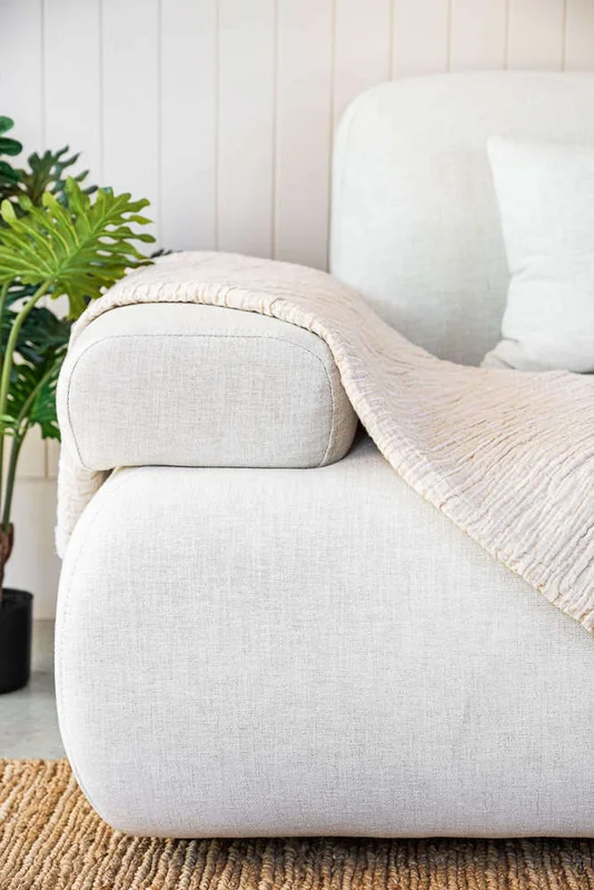 SILLON FOA - LINO ANTIMANCHAS - 2.20 MTS en Blanco - Sillones y sofás, Uruguay | La Iberica, vista 9