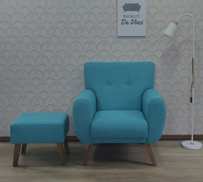 COMBO - butaca Zuret Plus + banqueta - Muebles Da Vinci en Turquesa - Sillones y sofás, Uruguay | Muebles Da Vinci, vista 2