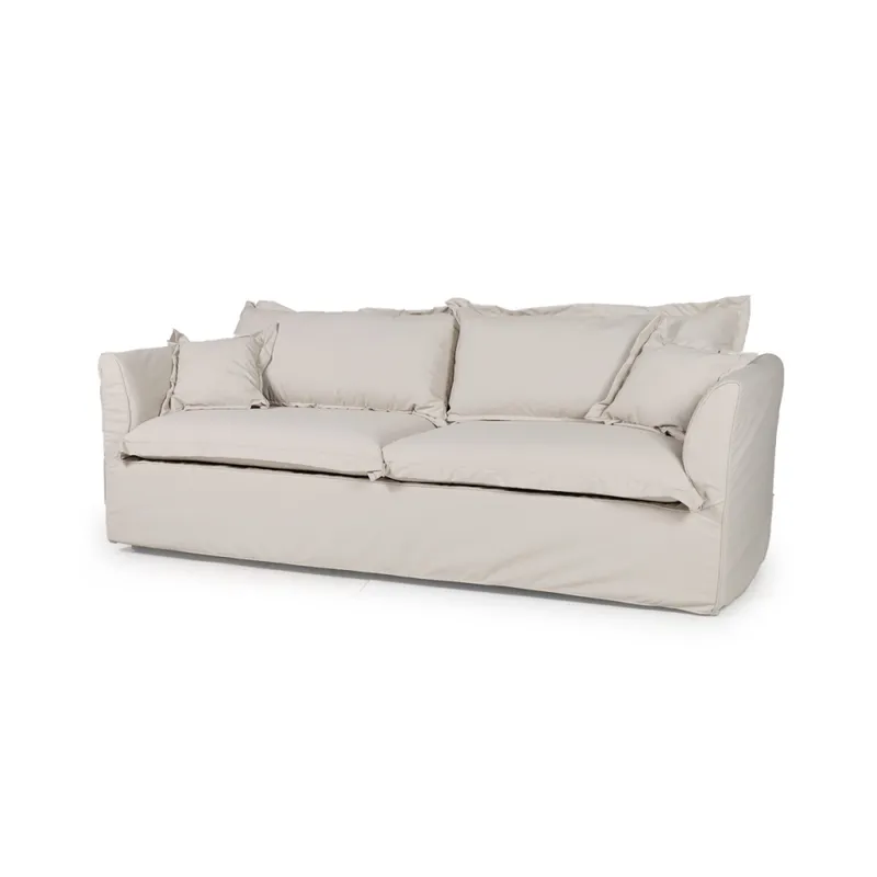 Sofá Marco con Funda - Tela Rústica - 3 cuerpos - 316/25 (Beige) en Beige - Sillones y sofás, Uruguay | NYR