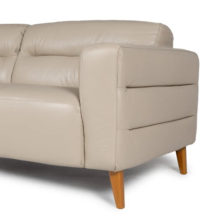 Sofá Bonner - Cuero Básico - 3 cuerpos - 519 (Beige) en Beige - Sillones y sofás, Uruguay | Nyr, vista 4