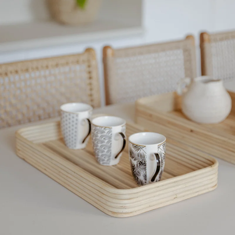Bandejas de Ratán Solara Set x2 | Casakos Uruguay en Madera natural - Butacas, banquetas y puffs, Uruguay | Casakos, vista 5