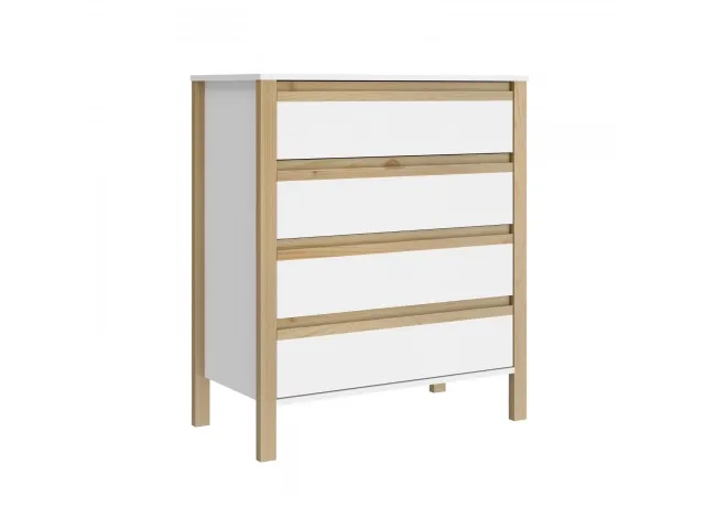 Comoda Combinado Madera 4 cajones - Cómodas, Uruguay | Que Sal Muebleria