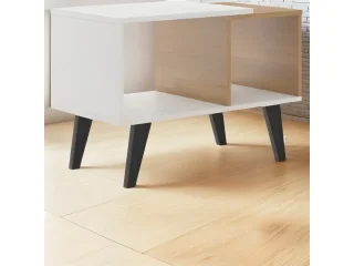 Mesa de centro 2 estantes Blanco/Dakar en Blanco - Mesas de living, Uruguay | Que Sal Muebleria, vista 2