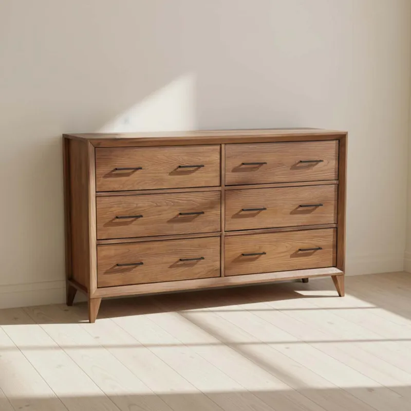 Cómoda 6 Cajones Madera Marron Millenium en Marrón - Cómodas, Uruguay | Divino