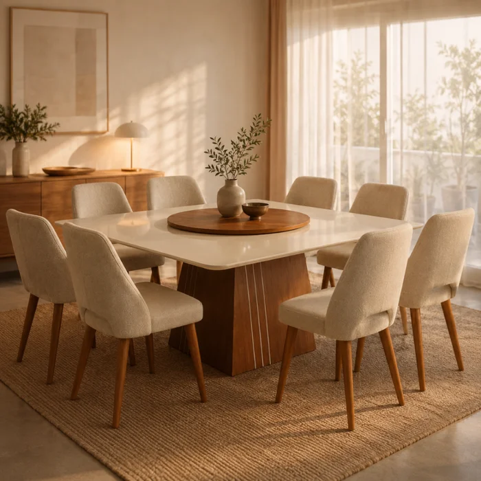 Combo de comedor Solva + 8 Sillas Kora en Mesa Josefina Blanca - Mesas de comedor, Uruguay | Casa Brava, vista 2
