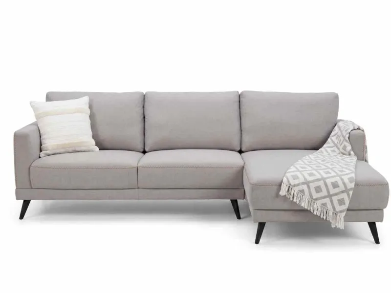 Sofa con Chaise MORGAN - Gris en Gris - Sillones y sofás, Uruguay | Finkel