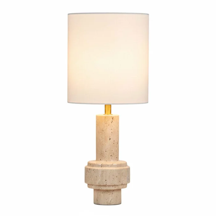 Lampara Marmol Natural-beige De Mesa Bouclé en Beige - Lámparas de mesa, Uruguay | Divino, vista 2