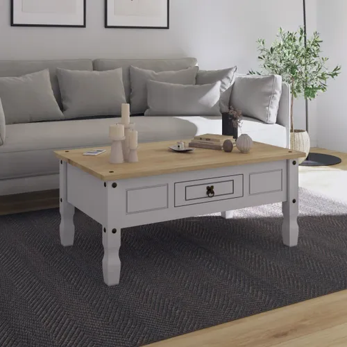 Mesa de centro - Linea Mexicana - 95x50cm - Blanco - Mesas de living, Uruguay | Rústico Hogar