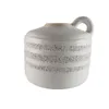 MACETA CERAMICA C/ASA ANILLOS 20X20X19CM BLANCO en Blanco - Macetas, Uruguay | Decohogar, vista 2 de 2