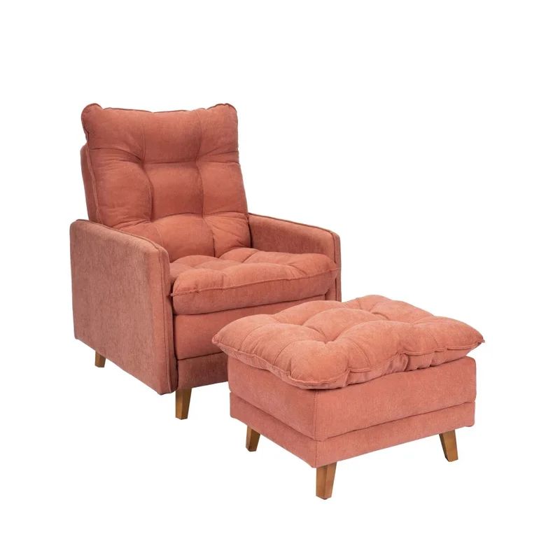Poltrona reclinable Con Puff - Luxor - Beige en Rojo - Sillones y sofás, Uruguay | Ecowood, vista 7