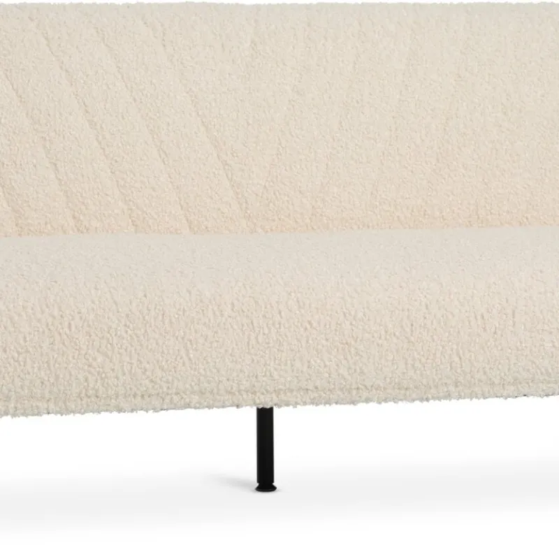 Sofá cama PARADIS 3 plazas felpa crudo en Blanco - Sillones y sofás, Uruguay | JYSK