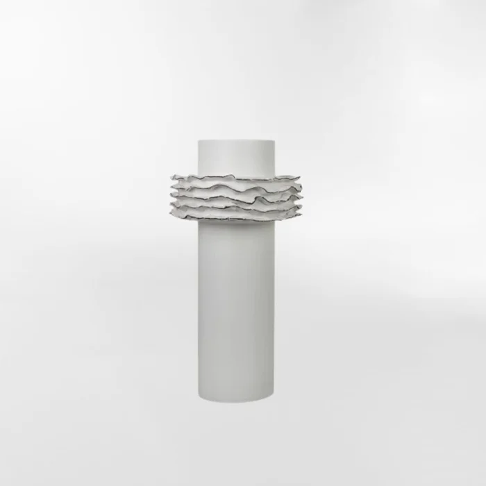 FLORERO ONDAS I Blanco en Blanco - Decoración, Uruguay | Viasono, vista 2