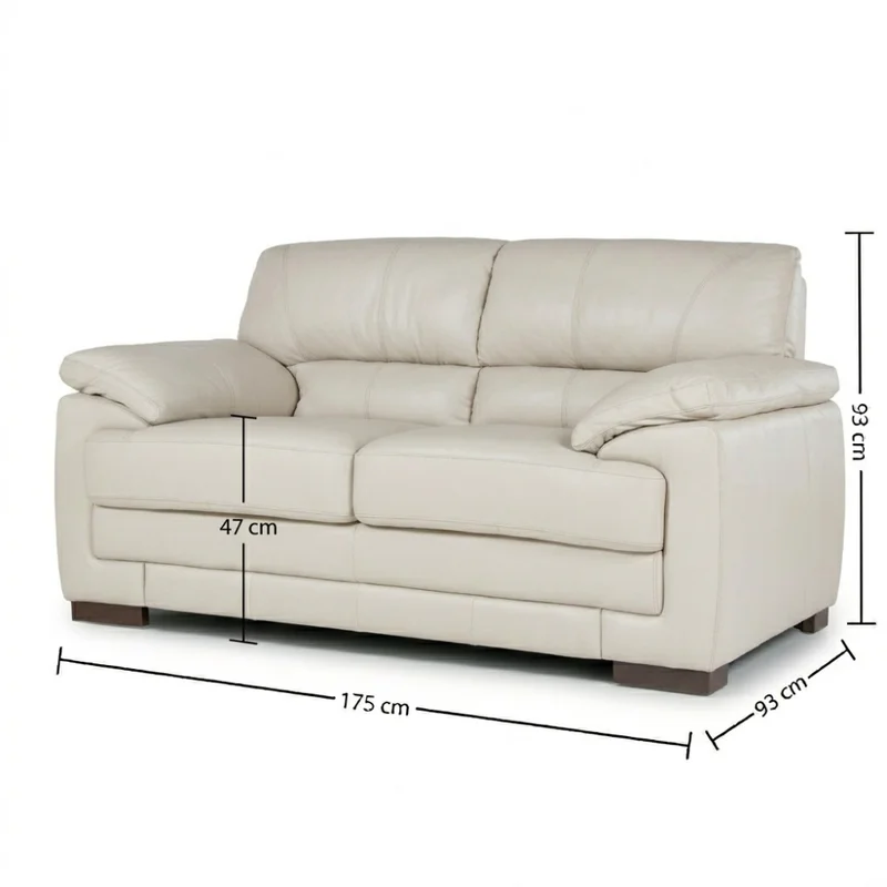 Sofá Oxford - Cuero Básico - 2 cuerpos - Arena - (Preventa) en Beige - Sillones y sofás, Uruguay | Nyr, vista 4