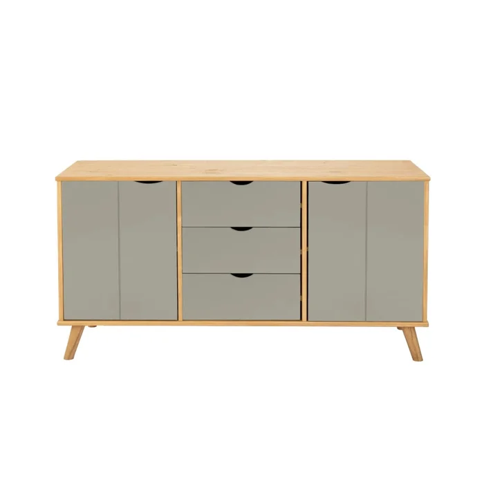 Aparador 2 Puertas 3 Cajones Gris - Línea Berlín en Gris - Muebles para TV, Uruguay | Ecowood, vista 2