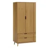 Ropero 4 Puertas 4 Cajones - Línea Nórdica - Roble en Madera natural - Roperos y placares, Uruguay | Rústico Hogar, vista 3 de 5
