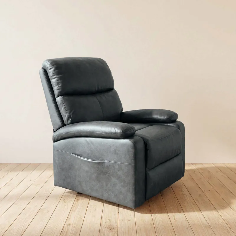 Recliner C/lift 1 Cuerpo Tela Gris Dublin Grafito en Gris - Sillones y sofás, Uruguay | Divino