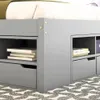 Cama Madera Maciza Con Cajones - 2 Plazas - Gris - Dormitorio, Uruguay | Ecowood, vista 4 de 4