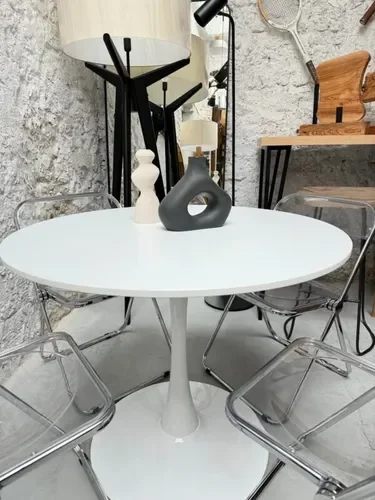 Mesa de Comedor Tulip (90cm) – Blanca en Blanco - Mesas de comedor, Uruguay | Berna home, vista 3