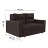 Sofa Cama 2 Plazas Abertura Frontal Ruedas Patas De Madera - Sillones y sofás, Uruguay | Lais Muebles, vista 4 de 5