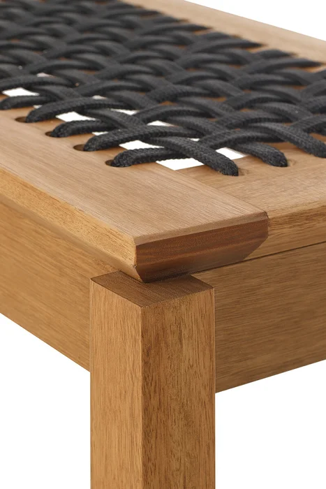 BANCO TRACO CUERDA NEGRA 140x37x43CM JATOBA en Madera natural - Muebles para el exterior, Uruguay | Vinibel, vista 5