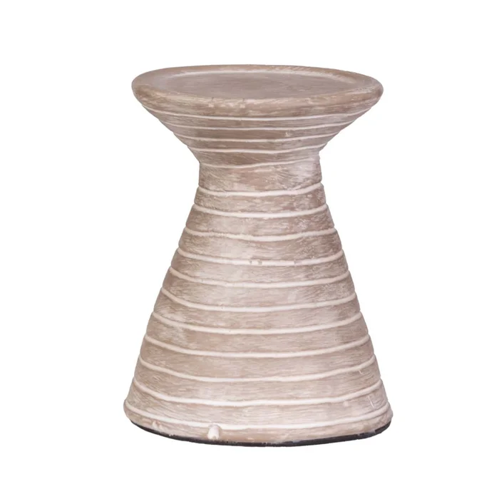 Candelabro Cerámica Natural/beige Crema en Beige - Lámparas de mesa, Uruguay | Le Blanc
